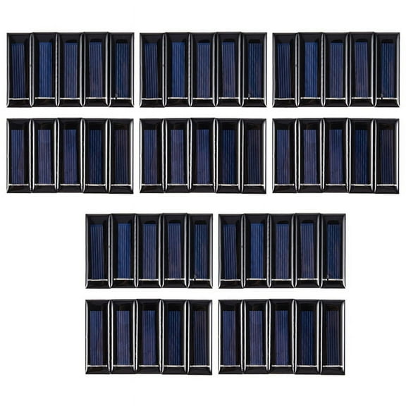 50Pcs Mini Solar Panel New 0.5V 100MA Solar Cells Photovoltaic Panels Module Sun Power Battery Charger DIY 53x18x2.5mm
