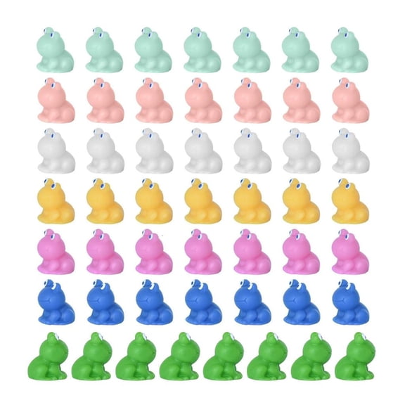 50Pcs Miniature Resin Frog Figurines Miniature Frog Decors for Outdoor Garden Small Indoor Educational Toy