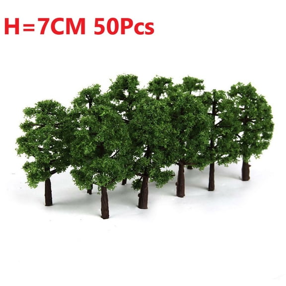 50Pcs Model Trees Train Railroad Landscape Layout Diorama Scale Tree 7cm