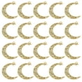 thumbnail image 1 of 50Pcs Moon Charm, Hollow Moon Pendants Bulk Mini Moon Charm Pendants for Jewelry Making, Dark Gold, 1 of 6