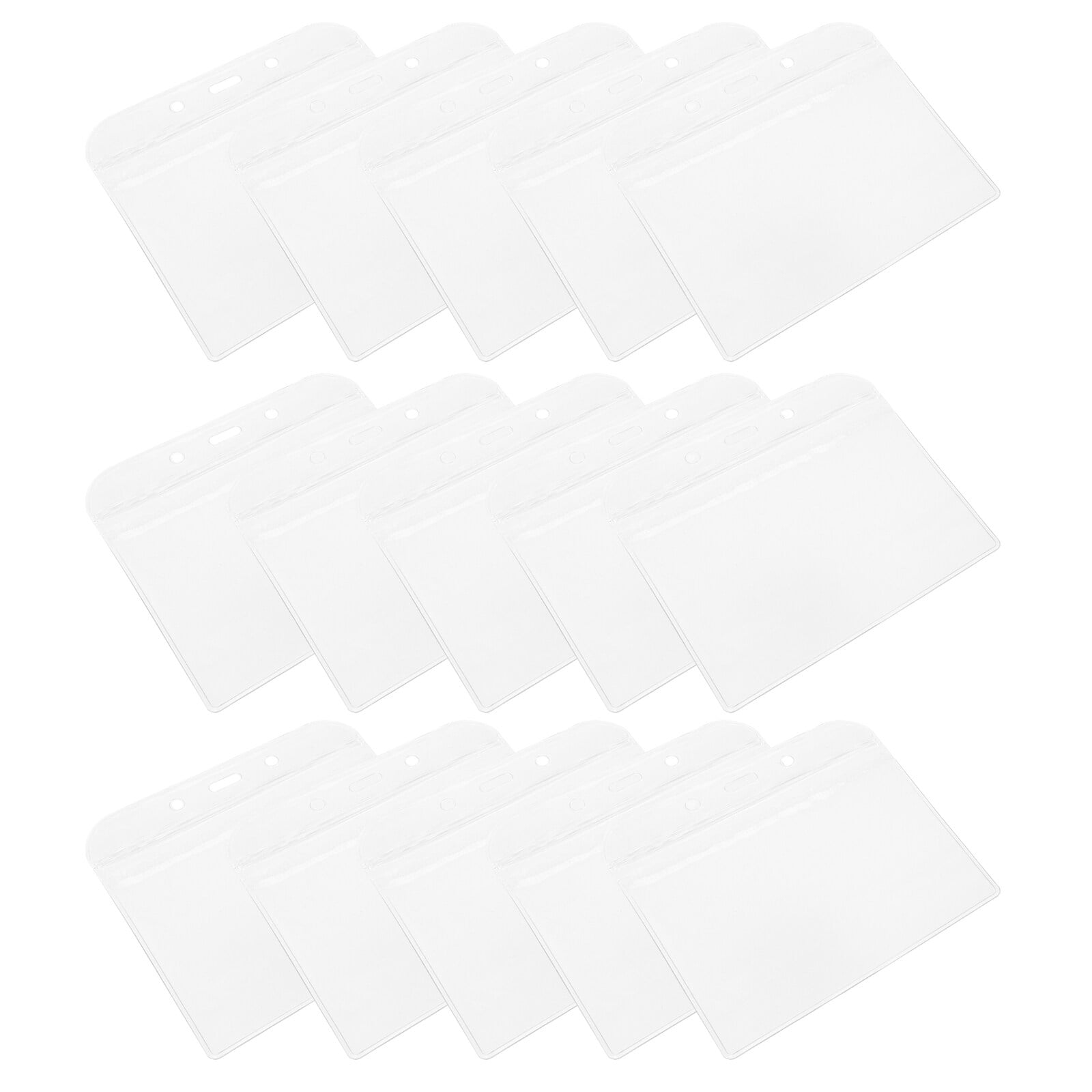 50Pcs Multiuse Badge Cover ID Card Holder Credit Cards Container Clear