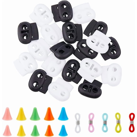 50Pcs Needles Point Protectors Knitting Needle Stoppers Needle Tip Stoppers Multi-Colored Plastic Cord Locks Eyeglass Holders for Knitting Sewing Craft DIY DIY