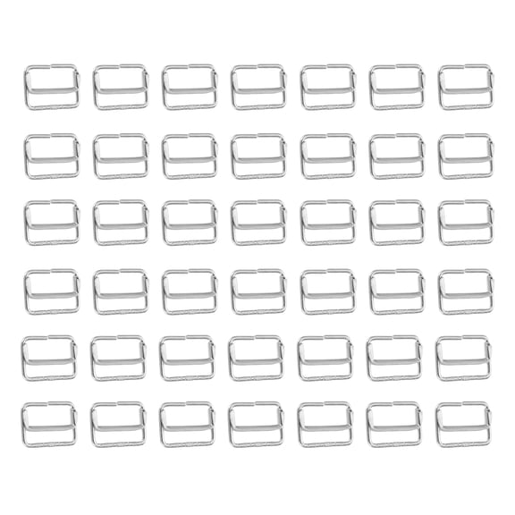 Alasum 50Pcs Plated Silver Metal Bag Buckle Adjustable Strap Connector for Handbag Use