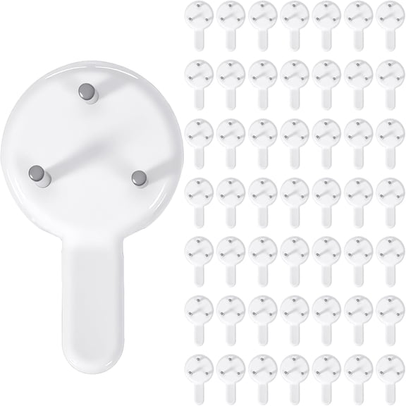 50Pcs Non-Mark Hook Plastic, Plastic Hardwall Hanger Hooks, Concrete Non-Trace Hanging Kit for Hardware Concrete Walls Picture Frame