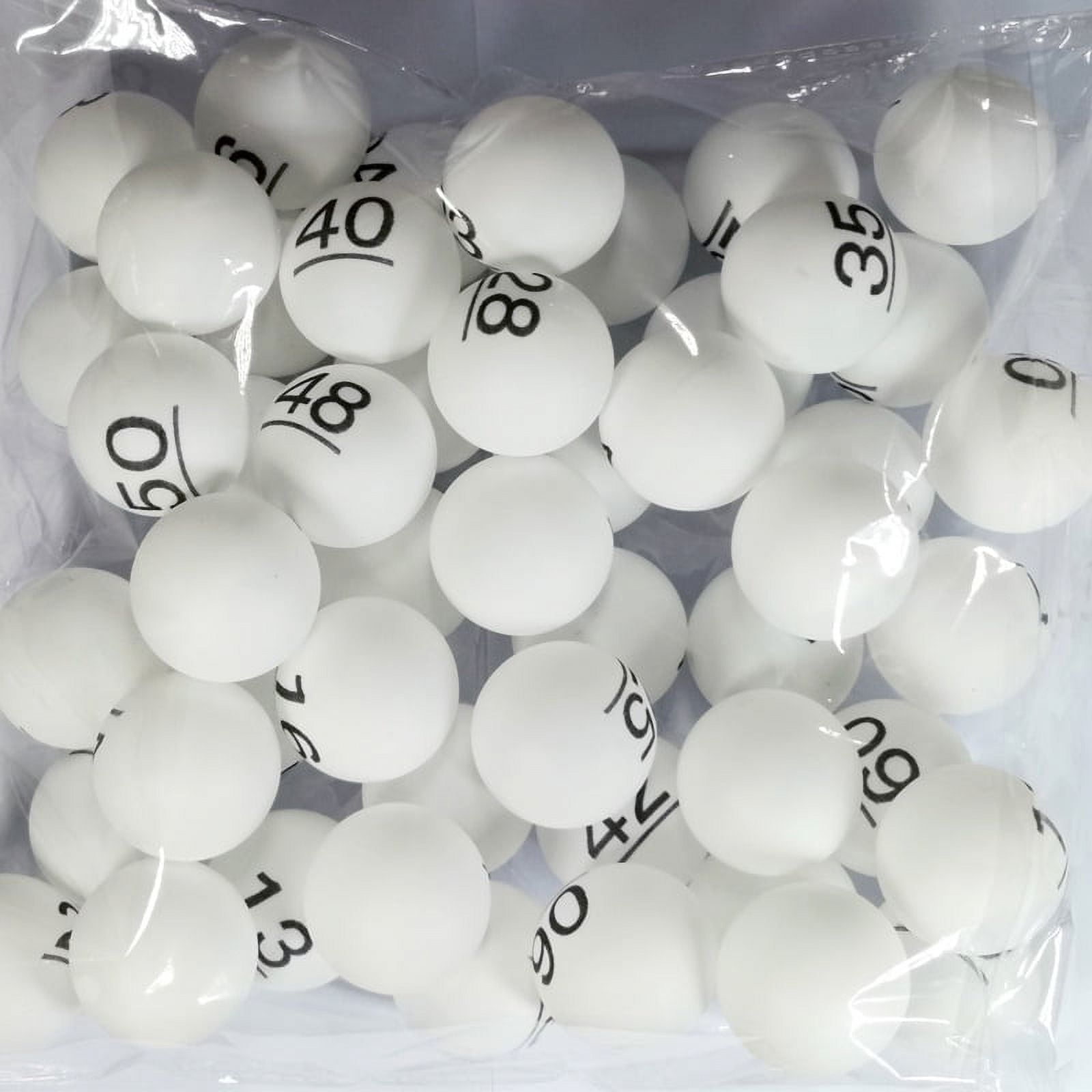 50Pcs Numbered Lottery Balls Game Balls Props Plastic Number Balls Home
