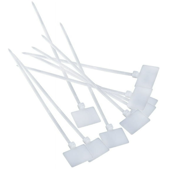 50Pcs Nylon Cable Tie Label Network Zipper Trim Wrap Ring Line Label