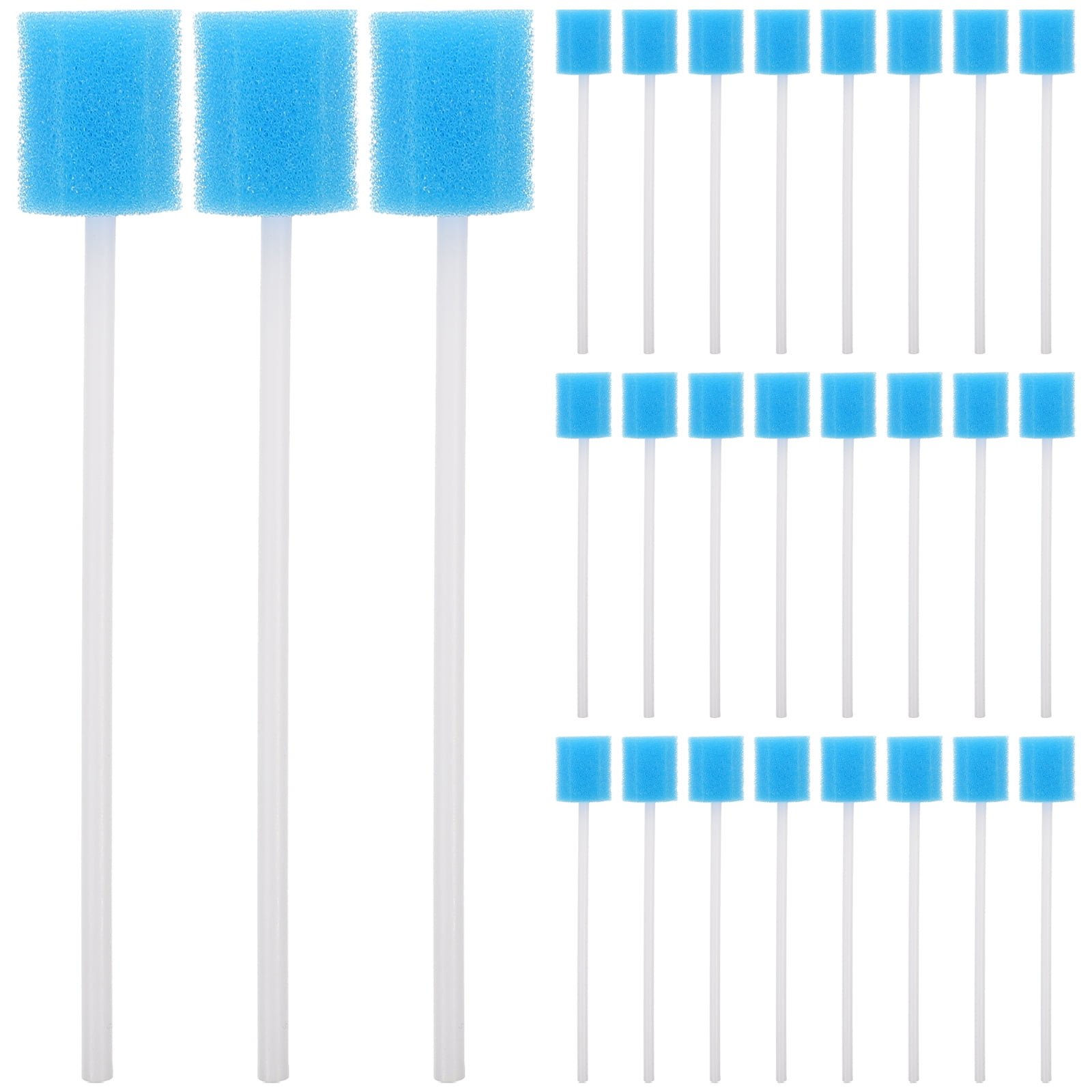 50Pcs Oral Care Sponge Brushes Mouth Swabs Cleaning Oral Brushes Cleaning Swabs