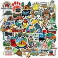 50Pcs Outdoor Camping Stickers Wild Travel Stickers PVC Graffiti ...
