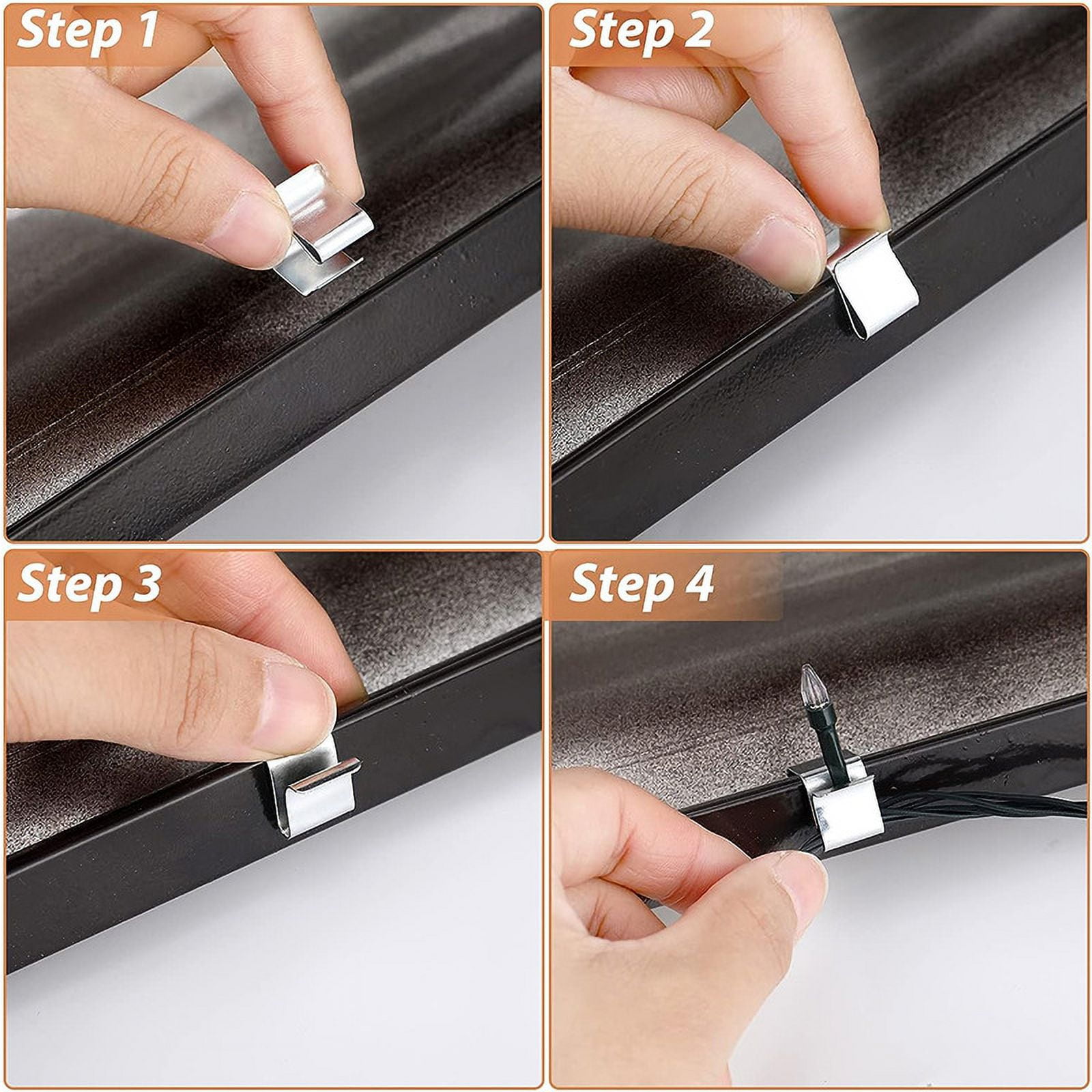 50Pcs Outdoor Light Clips for Christmas String Lights Metal String