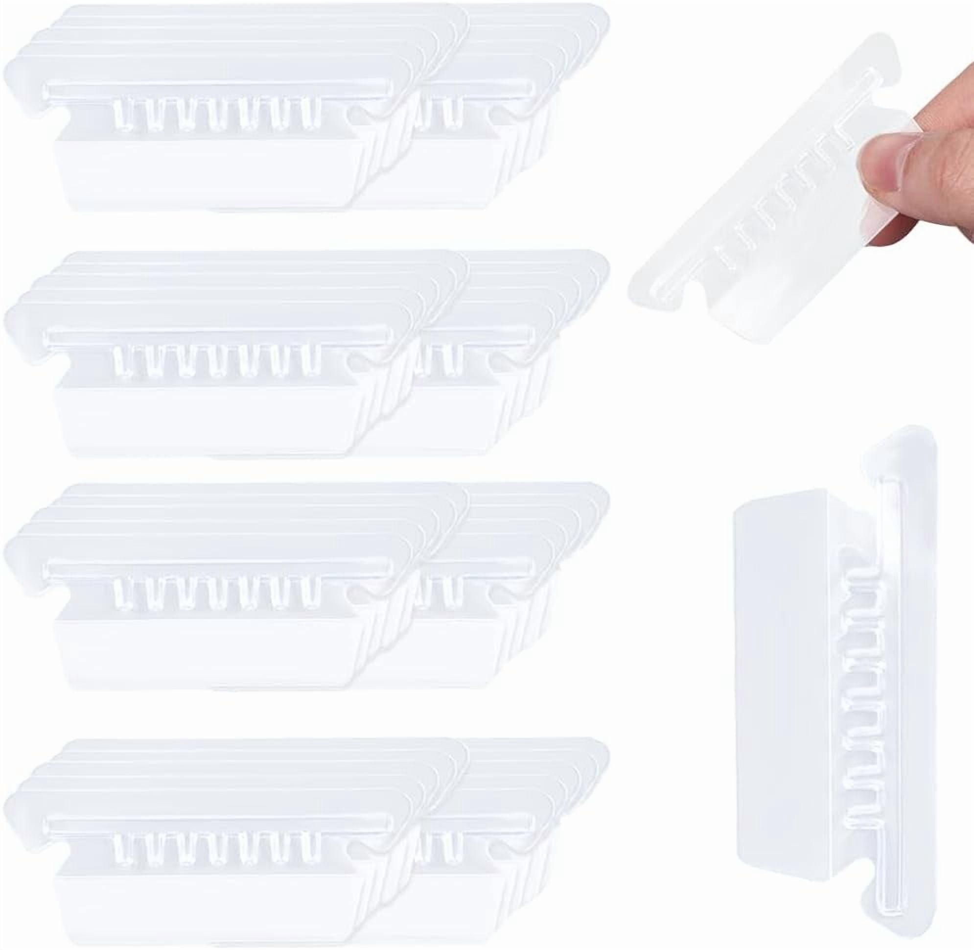 50Pcs PVC Tag Holder with Blank Paper File Folder Index Tabs Clear 31 ...