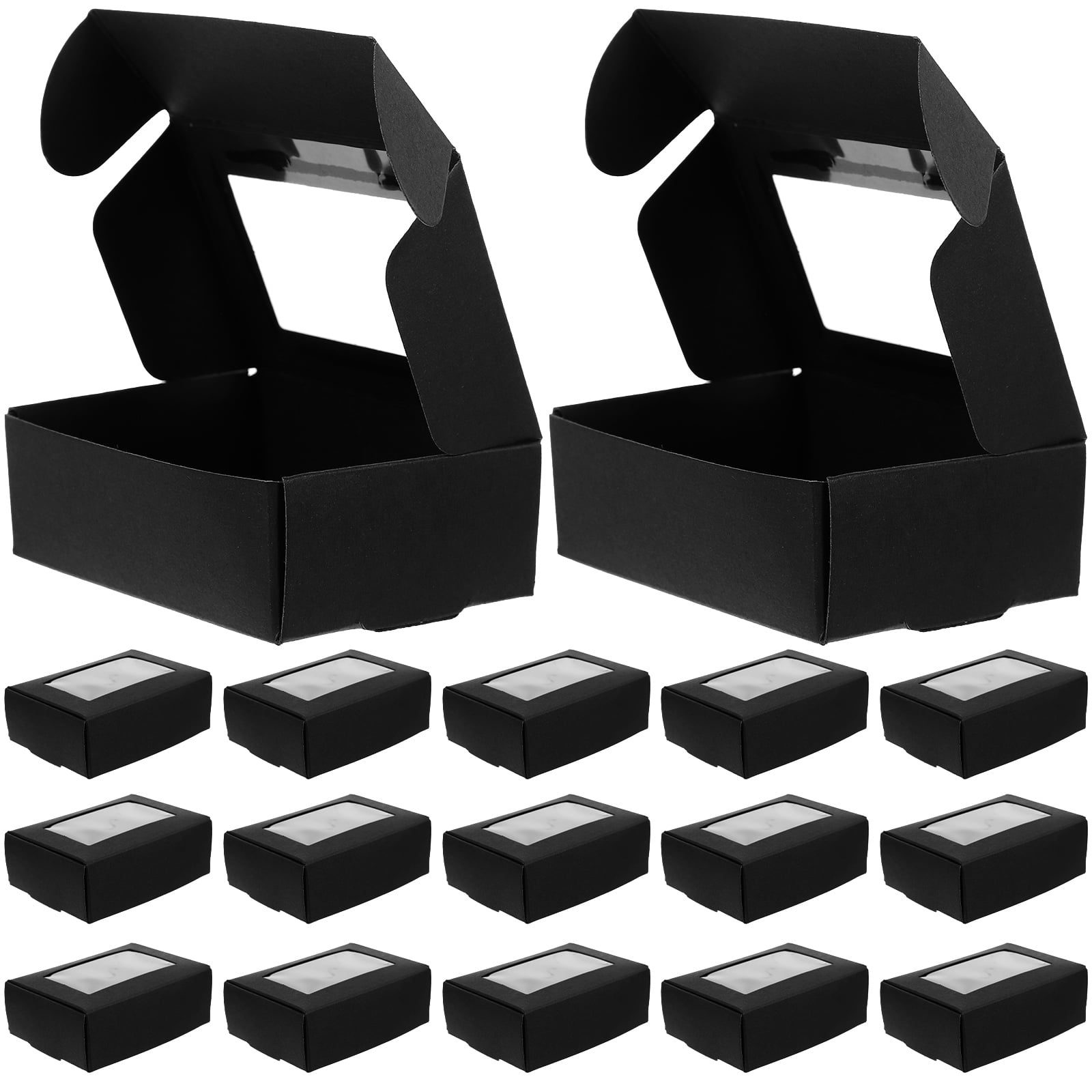 50Pcs Packaging Boxes with Window Cookie Wrapping Boxes Treat Packaging