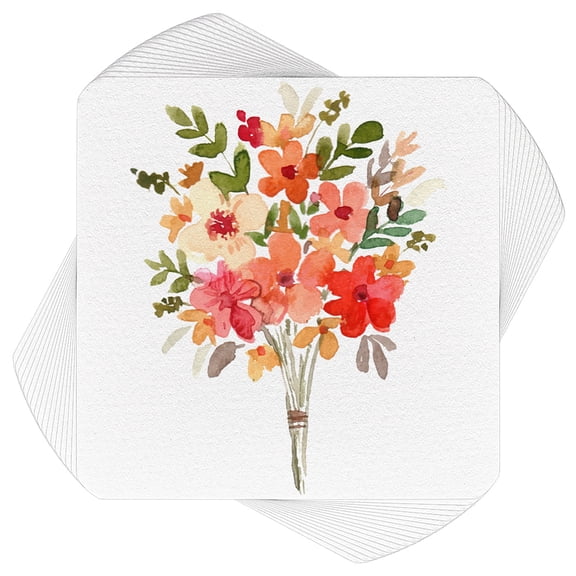 50Pcs Paper Greeting Cards Square White 90x90x0.5mm for making