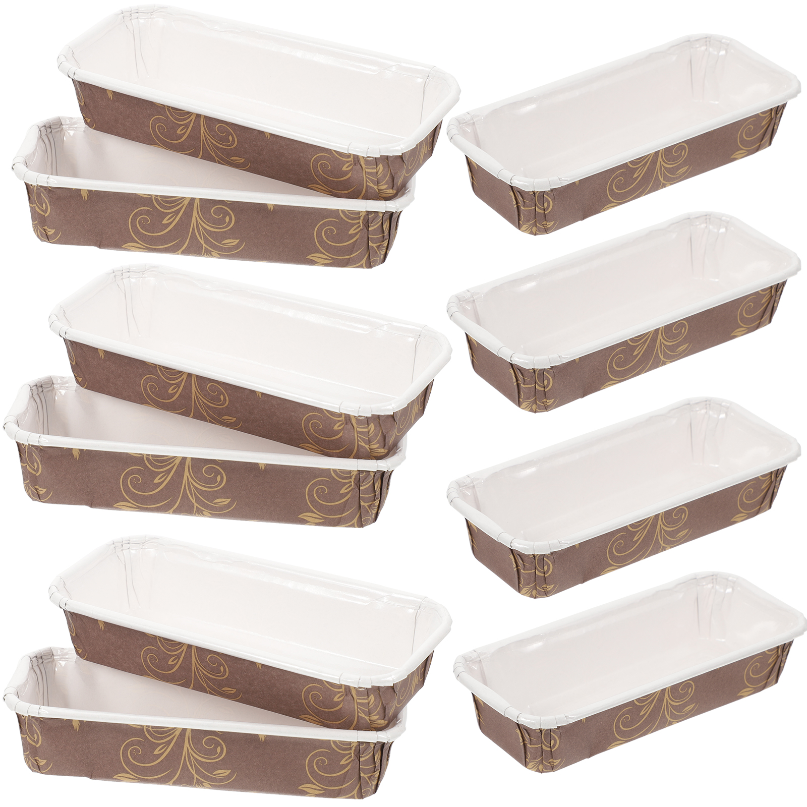 50Pcs Paper Loaf Pans for Baking Paper Bread Loaf Pans Rectangular Loaf Pans Cake Paper Trays