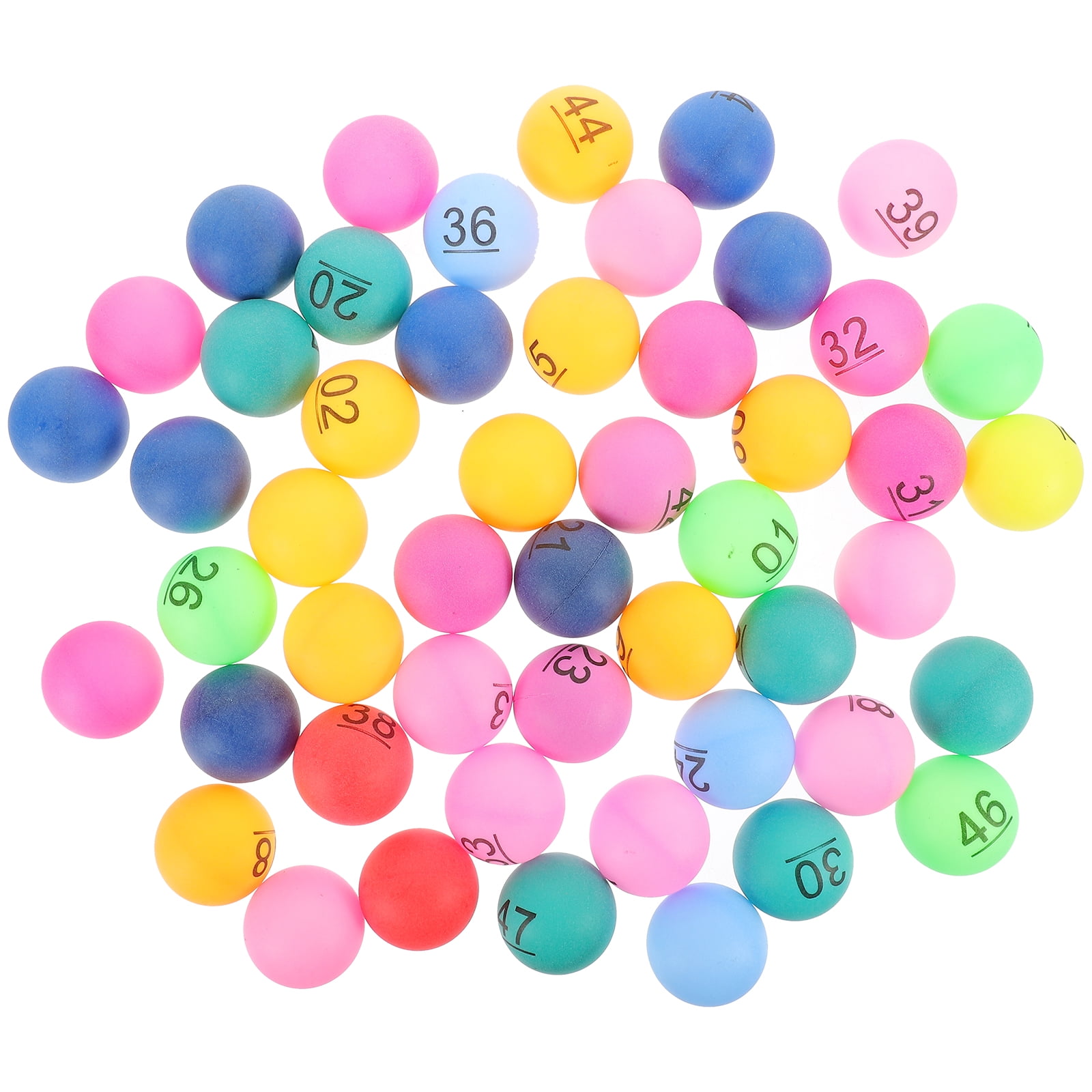 50Pcs Party Game Balls Plastic Numbered Balls Small Lottery Balls Bar