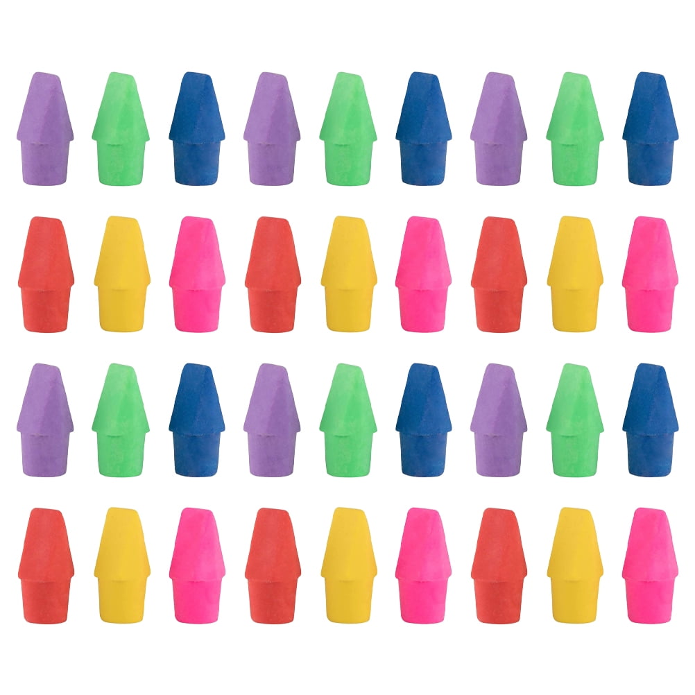 50Pcs Pencil Eraser Caps Students Pencil Caps TPR Pencil Protectors Adorable Pencil Extenders