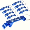 thumbnail image 1 of 50Pcs Personalized Metal Bottle Opener Keychains, Custom Engraved Text, 6 Vibrant Colors, Lightweight & Durable, Perfect for Weddings, Parties, Events & Holiday Promotional Gifts, 1 of 12