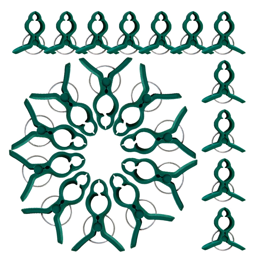 50 PCS Plant Support Clips - Green Plastic Trellis Clips For Tomatoes, Vines, Vegetables, Climbing Plants