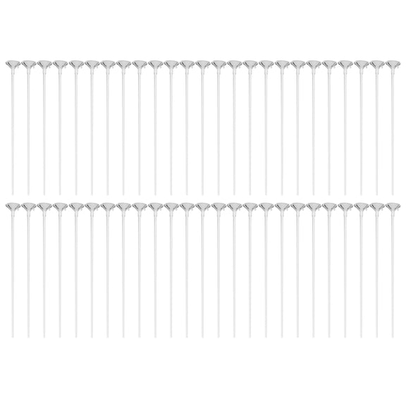 50Pcs Plastic Balloon Stick with Cup, Balloons Sticks 12.6 Inch Balloon Holder Sticks, Durable Balloon Sticks with Holders Party Wedding Anniversary Celebration Decoration(White,13.2x1")