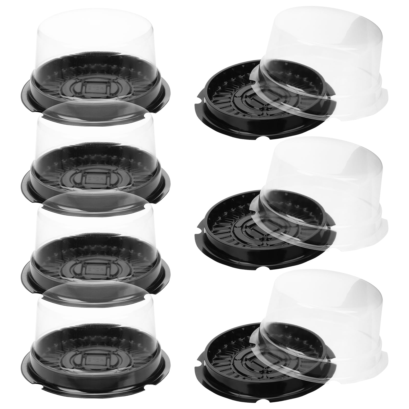50Pcs Plastic Cake Containers Cake Box Cake Carriers Cake Package Containers with Lid