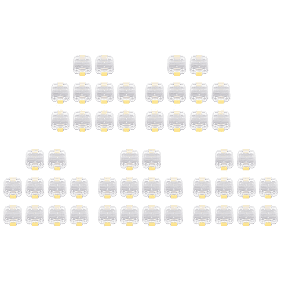 50Pcs Plastic Denture Tooth Box with Film High Quality Denture Storage Box Dental Implant Membrane Tooth Box