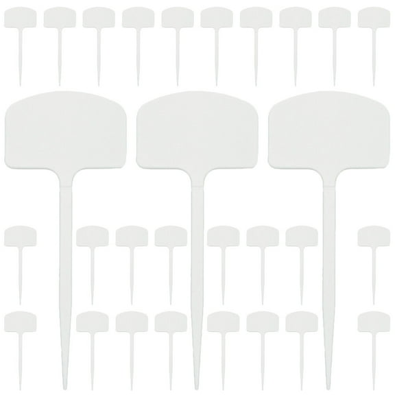 50Pcs Plastic Plant Markers T Shaped Plant Labels Gardening Plants Tags Garden Label for Flower