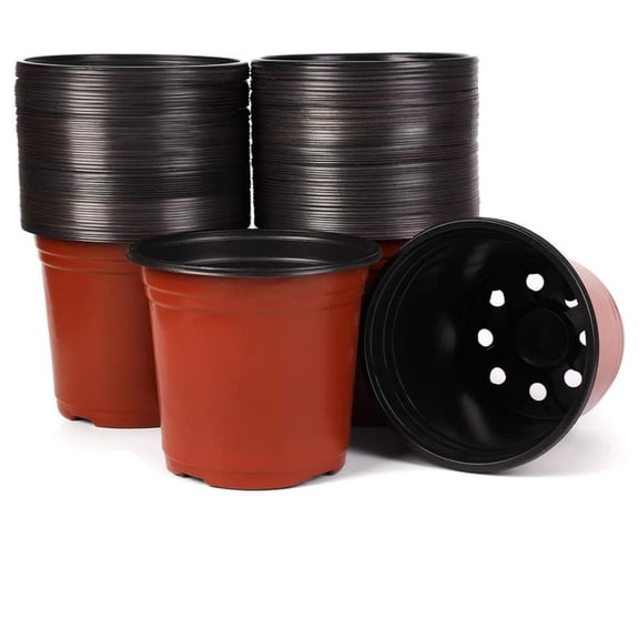 50Pcs Plastic Plant Nursery Pots,3.9x2.7x3.3In Seed Starting Pots with Drainage Holes for Indoor,Durable Soft Nursery Containers for Transplanting
