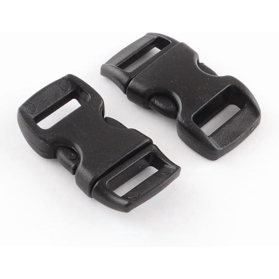 50Pcs Plastic Side Release Buckles Survival Bracelet Clasps Black Adjustable Quick Side Release Plastic Buckles for Backpack Buckles Replacement Nylon Webbing Luggage 29x15x6mm Making DIY