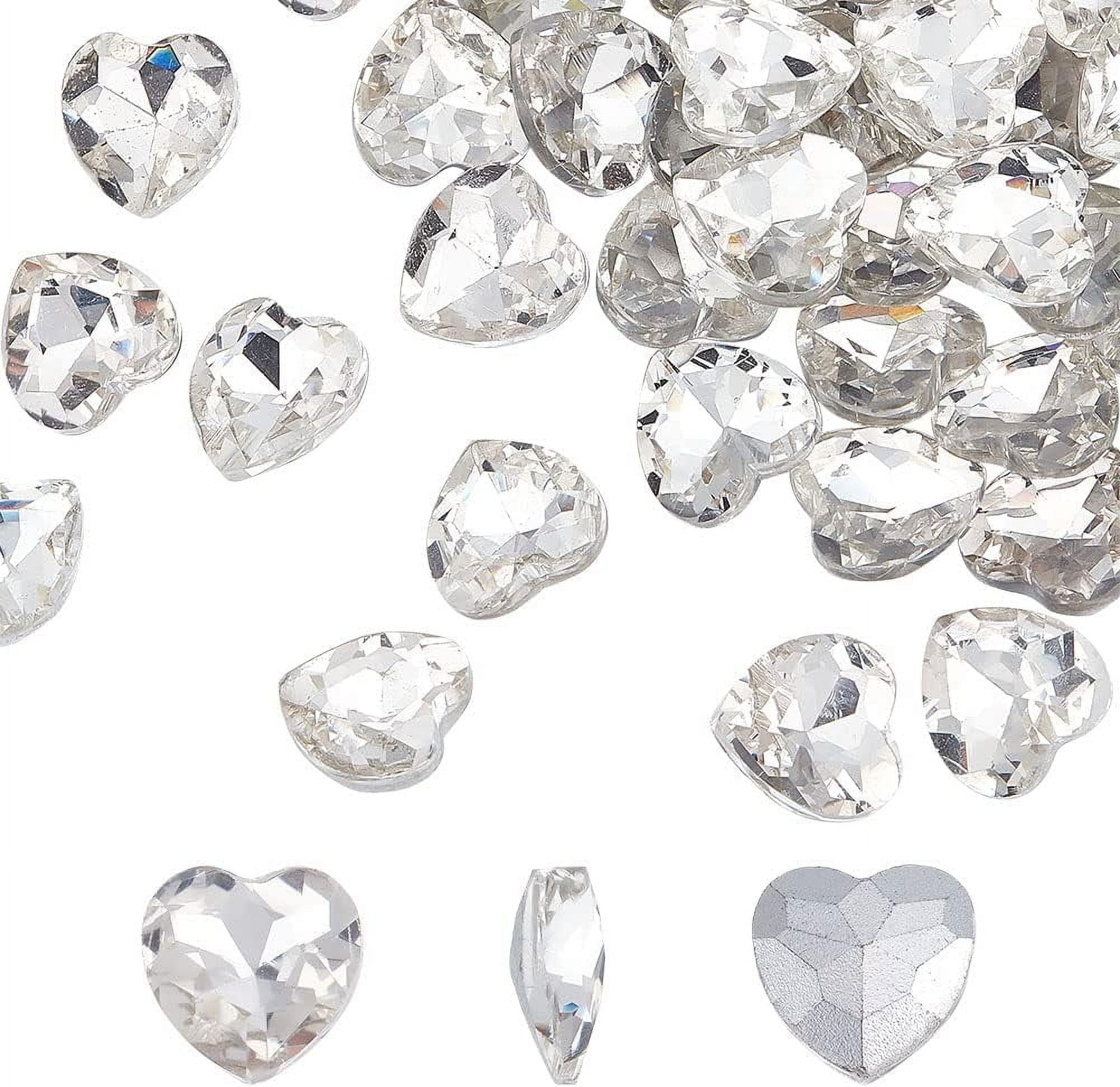 50Pcs Pointed Back Rhinestone 14x14x5.5mm Glass Rhinestones Gems Clear ...