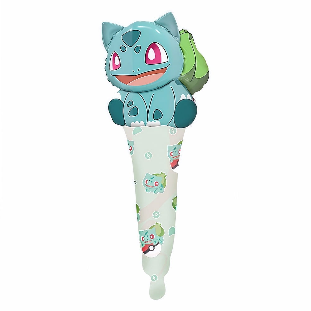 50Pcs Pokemon Bulbasaur Anime Cartoon Character Aluminum Stick Balloons Bulk Party Decorations, Kids Birthday Favors, Reusable Handheld Balloons with Assorted Designs for Events, Festivals & Celebr