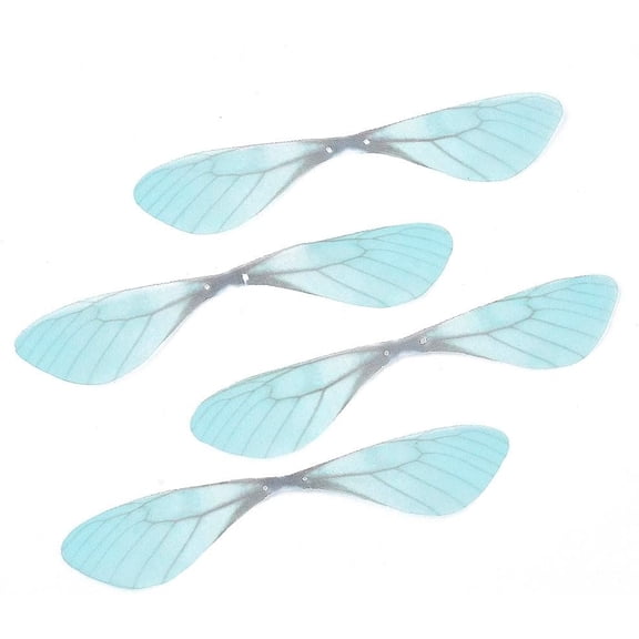 50Pcs Polyester Fabric Wings Crafts Decoration for DIY Jewelry Crafts Earring Necklace Hair Clip Decoration Dragonfly Wing Pale Turquoise 87x19mm Pale Turquoise