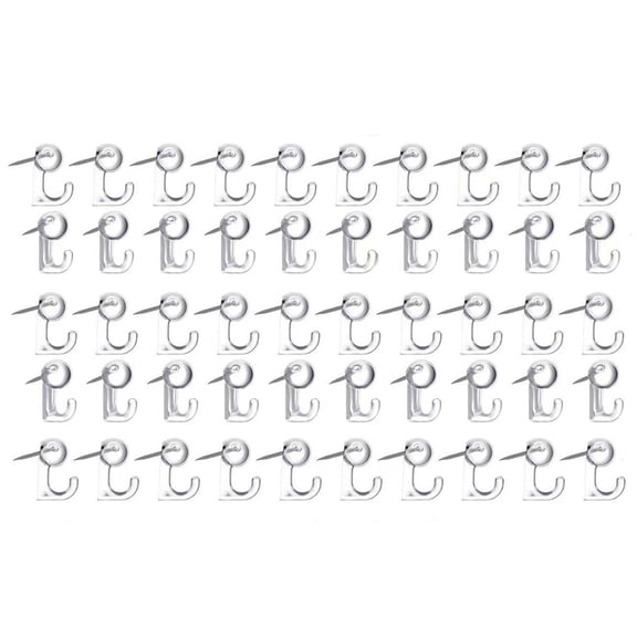 50Pcs Push Pins Picture Hanger Hooks Thumb Pin Hooks For Board Wall Temp Strips Painting Hooks Animal Wall Hooks Rug Hangers for Walls Bars for Clothes No Screws Metal Hooks Heavy Duty Window Hooks
