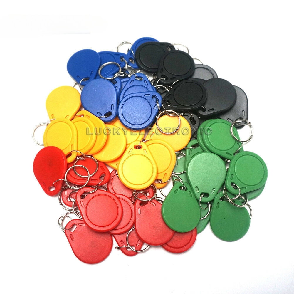 50Pcs RFID 125KHz Writable Rewrite T5577 Keyfobs Proximity Access Tags