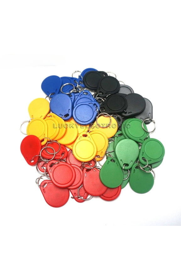 50Pcs RFID 125KHz Writable Rewrite T5577 Keyfobs Proximity Access Tags