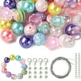 thumbnail image 1 of 50Pcs Random 20mm Spring Theme Opaque Acrylic Round Beads Chunky Bubblegum Loose Beads, 1 of 8