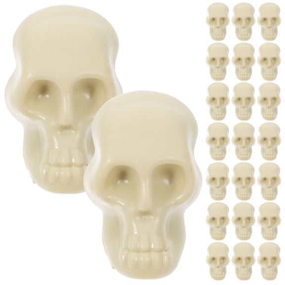 TABLZONE 50pcs Fake Skull Decor Light Grey Plastic Realistic for DIY Enthusiasts