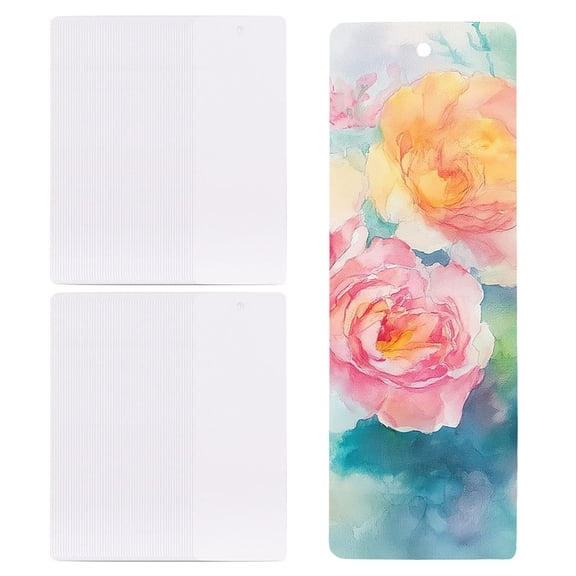 50Pcs Rectangle Paper Blank Card Postcard White 150x50x0.3mm