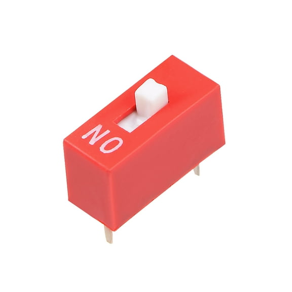 50Pcs Red DIP Switch 1 Positions for Circuit Breadboards PCB