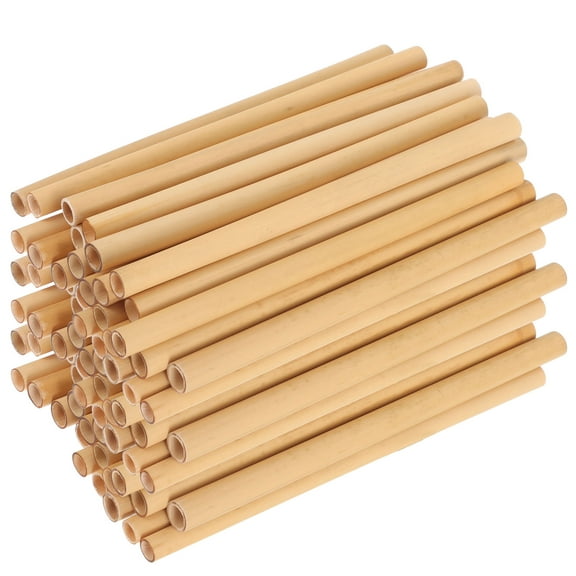 MLINS Natural Reed Bee Tubes for Storage Khaki Color 50 Pieces Mason Bee House Tubes for Replacement