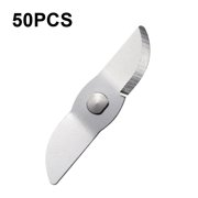50Pcs Replacement Juicer Blades, 304 Stainless Steel Semi-Circle Design, Portable Fruit Blender Knife Parts, High Durability Mixing Cutter, Universal Fit for Hand Mixer Accessories
