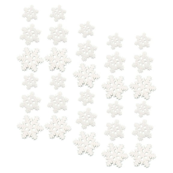 OFFIGAM Miniature Snowflakes for Crafts Resin Office Decor 50Pcs 0.6In x 0.6In x 0.04In