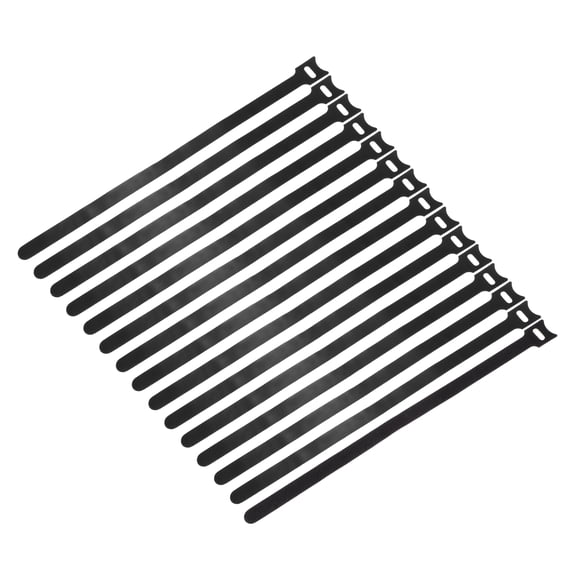 50Pcs Reusable Battery Tie Down Straps, 0.47x11.8" Nylon Multipurpose Battery Hold Down Adjustable Cinch Strap Hook Loop Fastening Tie for Quadcopters FPV RC Drone Boat Car, Black