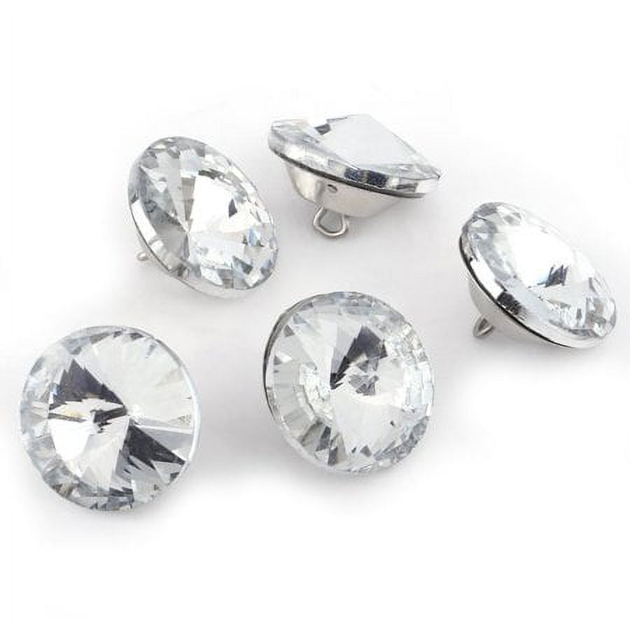 Big size Rhinestone Buttons with 4 Holes Sew on Rhinestone Brooch Applique  Crystal Clear Strass For