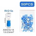thumbnail image 1 of 50Pcs Ring Terminal Wire Connectors M4/M5/M6 Insulated Sleeve Ears Quick Connectors Cable Connection Screws, 1 of 6