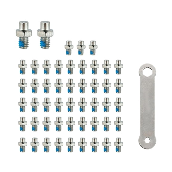50Pcs Road Bike Hexagona Pedal Pin Screws 4mm Studs Pin Nails Foot Screws NonSlip Nails Replacement Screws Pin Bolts