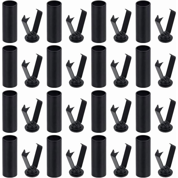 50Pcs Rope Stoppers Alloy Cord Tip Caps Buckle Black Replacement Rope Head Buttons Laces Column Rope Ends Locks Buckles Fastener