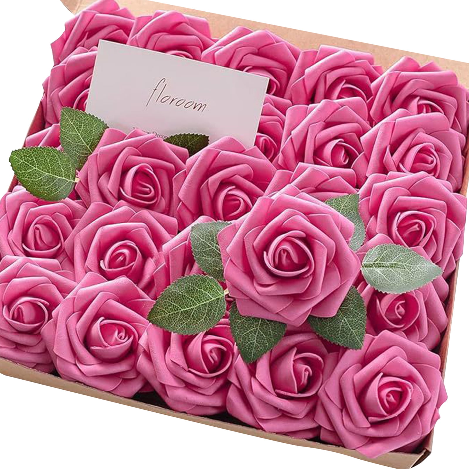 Fake Roses Gift 50Pcs Roses Artificial Flowers, Fake Roses for Decorations, Real Touch ...