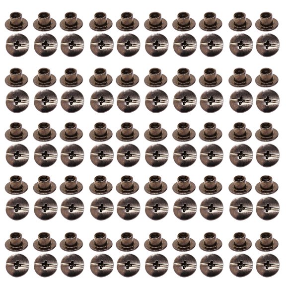 50Pcs Rustproof Iron Screws Rivets Multiprupose Leather Rivet Studs for Jeans Jackets Handmade Bag Shoe Leather Craft