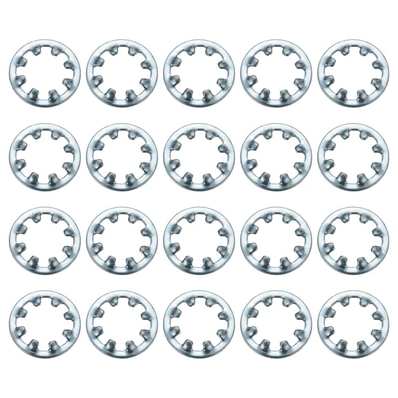 50Pcs SAE 5/16" Zinc-Plated Carbon Steel Internal Tooth Lock Washer