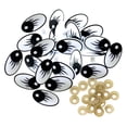 thumbnail image 1 of 50Pcs Safety Eyes Doll Eyes Doll Toys Crochet Felting Doll Puppet Doll Making Supply DIY Craft Accessories 25x40mm Decoration, 1 of 10