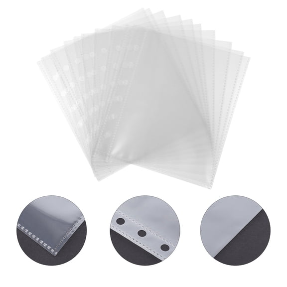 50Pcs Scrapbook Refill Pages Scrapbooking Binders Refill Pages Photo Album Refill Pages Sheet Protectors